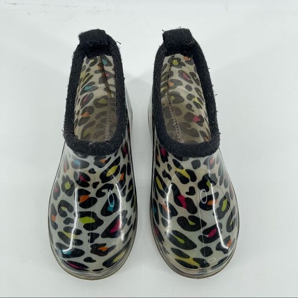 Capelli New York Kids Girl’s Multicolor Leopard Print Rubber Ankle Rain Boots 9 - Picture 4 of 15
